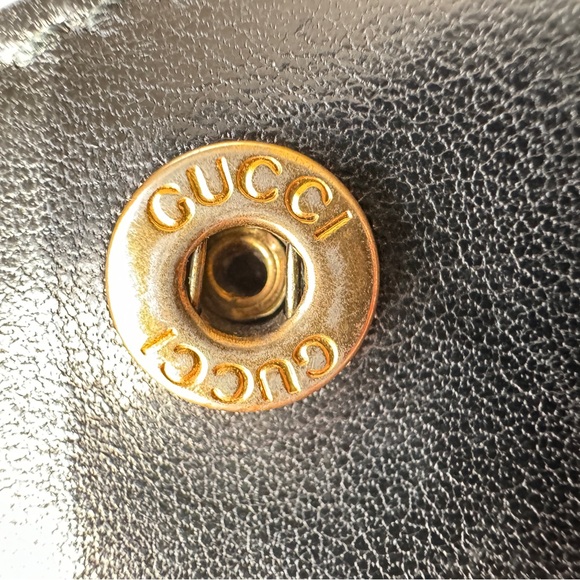 GUCCI GG MARMONT CARD CASE WALLET BLACK LEATHER - Picture 11 of 13